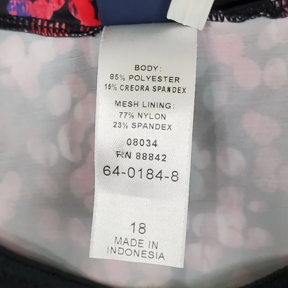 Swim365 NWT Women Plus Sz 18 Swim Tee Built In Bra Side Ruched Split Neck UPF50 - Picture 5 of 14